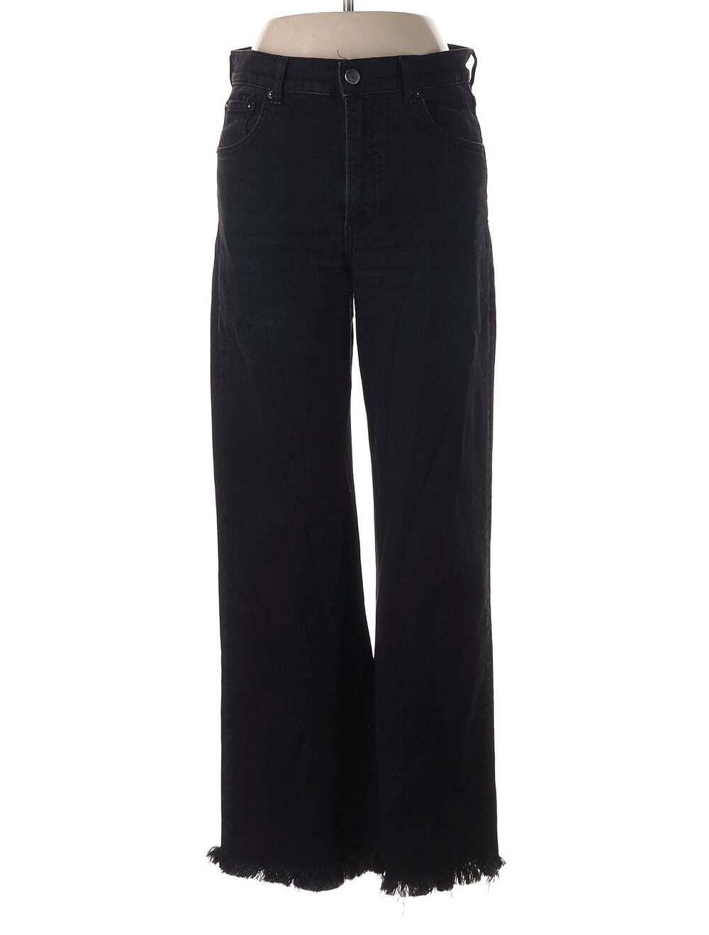 Reformation Emma High Rise Wide Leg Jeans Black Size 28